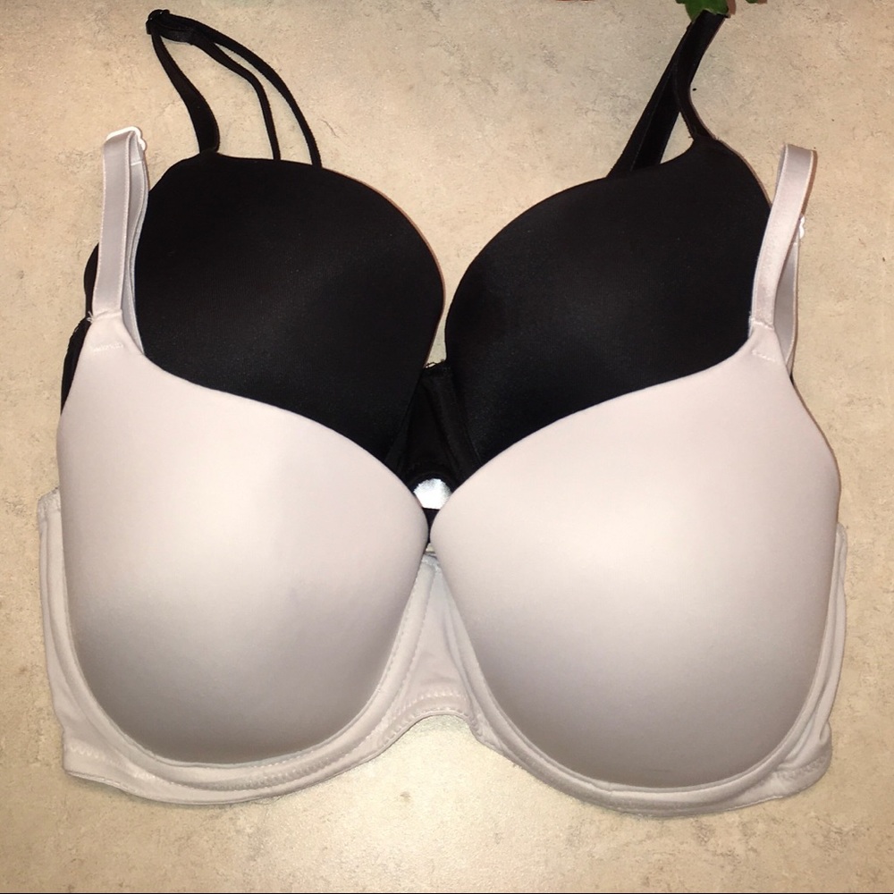 black and white PINK bras